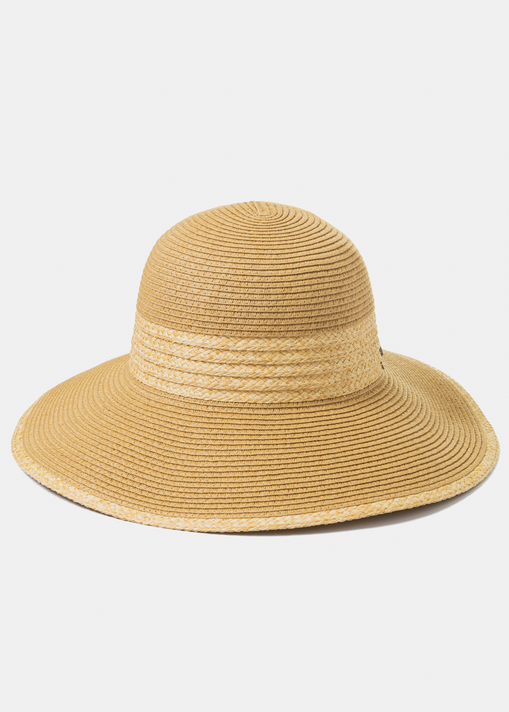 Handmade Brown Hat w/ Raffia Details  